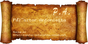 Pásztor Antonietta névjegykártya